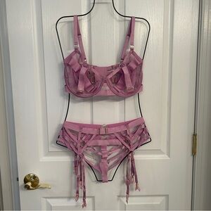 Victoria’s Secret Pink Strappy Lingerie Set